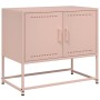 Mueble para TV de acero rosa 68,5x39x60,5 cm de , Muebles TV - Ref: Foro24-846471, Precio: 58,96 €, Descuento: %