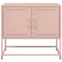 Mueble para TV de acero rosa 68,5x39x60,5 cm de , Muebles TV - Ref: Foro24-846471, Precio: 58,96 €, Descuento: %