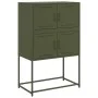 Aparador de acero verde oliva 68,5x38,5x107 cm de , Aparadores - Ref: Foro24-846486, Precio: 110,38 €, Descuento: %