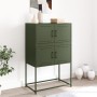 Aparador de acero verde oliva 68,5x38,5x107 cm de , Aparadores - Ref: Foro24-846486, Precio: 111,84 €, Descuento: %
