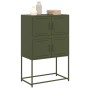 Aparador de acero verde oliva 68,5x38,5x107 cm de , Aparadores - Ref: Foro24-846486, Precio: 111,84 €, Descuento: %