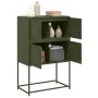 Aparador de acero verde oliva 68,5x38,5x107 cm de , Aparadores - Ref: Foro24-846486, Precio: 111,84 €, Descuento: %