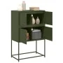 Aparador de acero verde oliva 68,5x38,5x107 cm de , Aparadores - Ref: Foro24-846486, Precio: 110,38 €, Descuento: %