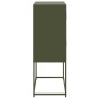 Aparador de acero verde oliva 68,5x38,5x107 cm de , Aparadores - Ref: Foro24-846486, Precio: 111,84 €, Descuento: %