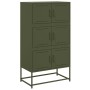 Aparador de acero verde oliva 68,5x38,5x123,5 cm de , Aparadores - Ref: Foro24-846492, Precio: 158,93 €, Descuento: %