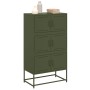 Aparador de acero verde oliva 68,5x38,5x123,5 cm de , Aparadores - Ref: Foro24-846492, Precio: 158,93 €, Descuento: %