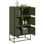 Aparador de acero verde oliva 68,5x38,5x123,5 cm de , Aparadores - Ref: Foro24-846492, Precio: 158,93 €, Descuento: %