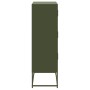 Aparador de acero verde oliva 68,5x38,5x123,5 cm de , Aparadores - Ref: Foro24-846492, Precio: 158,93 €, Descuento: %