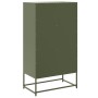 Aparador de acero verde oliva 68,5x38,5x123,5 cm de , Aparadores - Ref: Foro24-846492, Precio: 158,93 €, Descuento: %