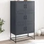 Aparador de acero gris antracita 68,5x38,5x123,5 cm de , Aparadores - Ref: Foro24-846490, Precio: 150,17 €, Descuento: %