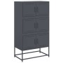 Aparador de acero gris antracita 68,5x38,5x123,5 cm de , Aparadores - Ref: Foro24-846490, Precio: 152,12 €, Descuento: %