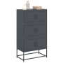 Aparador de acero gris antracita 68,5x38,5x123,5 cm de , Aparadores - Ref: Foro24-846490, Precio: 152,12 €, Descuento: %