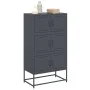 Aparador de acero gris antracita 68,5x38,5x123,5 cm de , Aparadores - Ref: Foro24-846490, Precio: 150,17 €, Descuento: %