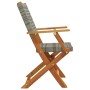 Sillas de jardín plegables 6 uds madera maciza y ratán PE gris de , Sillas de jardín - Ref: Foro24-3214559, Precio: 260,84 €,...