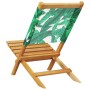 Sillas de jardín reclinables 4 uds madera maciza y tela verde de , Sillas de jardín - Ref: Foro24-3214649, Precio: 214,74 €, ...