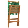 Sillas de jardín reclinables 4 uds madera maciza y tela verde de , Sillas de jardín - Ref: Foro24-3214649, Precio: 214,74 €, ...