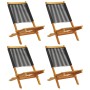 Sillas de jardín reclinables 4 uds madera maciza acacia negro de , Sillas de jardín - Ref: Foro24-3214628, Precio: 214,18 €, ...
