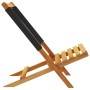 Sillas de jardín reclinables 4 uds madera maciza acacia negro de , Sillas de jardín - Ref: Foro24-3214628, Precio: 214,18 €, ...