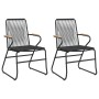 Sillas de jardín 2 unidades ratán PVC negro 58x59x85,5 cm de vidaXL, Sillas de jardín - Ref: Foro24-312173, Precio: 94,07 €, ...