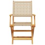 Juego de bistro de 3 piezas ratán PE y madera maciza beige de , Conjuntos de jardín - Ref: Foro24-3281804, Precio: 188,69 €, ...