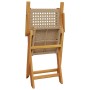 Juego de bistro de 3 piezas ratán PE y madera maciza beige de , Conjuntos de jardín - Ref: Foro24-3281804, Precio: 188,69 €, ...