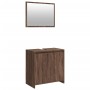 Set de muebles baño 2 pzas madera contrachapada marrón roble de , Muebles de baño - Ref: Foro24-835699, Precio: 69,44 €, Desc...