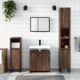 Set de muebles baño 2 pzas madera contrachapada marrón roble de , Muebles de baño - Ref: Foro24-835699, Precio: 69,44 €, Desc...