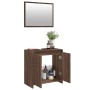 Set de muebles baño 2 pzas madera contrachapada marrón roble de , Muebles de baño - Ref: Foro24-835699, Precio: 69,44 €, Desc...