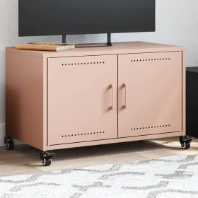 Mueble para TV acero laminado en frío rosa 68x39x43,5 cm de , Muebles TV - Ref: Foro24-846639, Precio: 55,85 €, Descuento: %