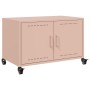 Mueble para TV acero laminado en frío rosa 68x39x43,5 cm de , Muebles TV - Ref: Foro24-846639, Precio: 66,40 €, Descuento: %