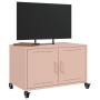 Mueble para TV acero laminado en frío rosa 68x39x43,5 cm de , Muebles TV - Ref: Foro24-846639, Precio: 66,40 €, Descuento: %