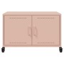 Mueble para TV acero laminado en frío rosa 68x39x43,5 cm de , Muebles TV - Ref: Foro24-846639, Precio: 66,40 €, Descuento: %