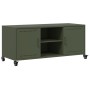 Mueble TV acero laminado en frío verde oliva 100,5x39x43,5 cm de , Muebles TV - Ref: Foro24-846666, Precio: 93,61 €, Descuent...
