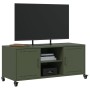Mueble TV acero laminado en frío verde oliva 100,5x39x43,5 cm de , Muebles TV - Ref: Foro24-846666, Precio: 93,61 €, Descuent...