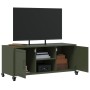 Mueble TV acero laminado en frío verde oliva 100,5x39x43,5 cm de , Muebles TV - Ref: Foro24-846666, Precio: 93,61 €, Descuent...