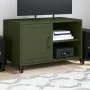 Mueble para TV acero laminado en frío verde oliva 68x39x43,5 cm de , Muebles TV - Ref: Foro24-846672, Precio: 55,14 €, Descue...