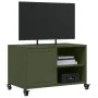 Mueble para TV acero laminado en frío verde oliva 68x39x43,5 cm de , Muebles TV - Ref: Foro24-846672, Precio: 55,14 €, Descue...
