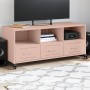 Mueble para TV acero laminado en frío rosa 100,5x39x43,5 cm de , Muebles TV - Ref: Foro24-846693, Precio: 87,06 €, Descuento: %
