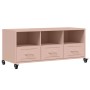 Mueble para TV acero laminado en frío rosa 100,5x39x43,5 cm de , Muebles TV - Ref: Foro24-846693, Precio: 87,06 €, Descuento: %