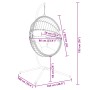 Silla colgante huevo con soporte ratán y acero gris claro de , Balancines de jardín - Ref: Foro24-4007406, Precio: 226,49 €, ...
