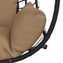 Silla colgante huevo con soporte tela y acero gris taupe de , Balancines de jardín - Ref: Foro24-4007410, Precio: 290,64 €, D...