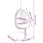 Silla colgante huevo con soporte tela y acero gris taupe de , Balancines de jardín - Ref: Foro24-4007410, Precio: 290,64 €, D...