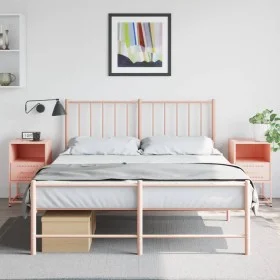 Nachttische, 2 Stück, rosa Stahl, 36x39x60,5 cm. von , Nachttische - Ref: Foro24-846557, Preis: 80,80 €, Rabatt: %