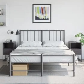 Bedside tables 2 units black steel 36x39x60.5 cm by , Nightstands - Ref: Foro24-846555, Price: 76,48 €, Discount: %