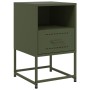 Mesita de noche acero verde oliva 36x39x60,5 cm de , Mesitas de noche - Ref: Foro24-846562, Precio: 66,32 €, Descuento: %