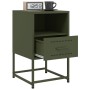 Mesita de noche acero verde oliva 36x39x60,5 cm de , Mesitas de noche - Ref: Foro24-846562, Precio: 66,32 €, Descuento: %
