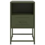 Mesita de noche acero verde oliva 36x39x60,5 cm de , Mesitas de noche - Ref: Foro24-846562, Precio: 66,32 €, Descuento: %