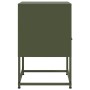 Mesita de noche acero verde oliva 36x39x60,5 cm de , Mesitas de noche - Ref: Foro24-846562, Precio: 66,32 €, Descuento: %