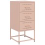 Mesitas de noche 2 unidades acero rosa 36x39x78 cm de , Mesitas de noche - Ref: Foro24-846581, Precio: 120,20 €, Descuento: %