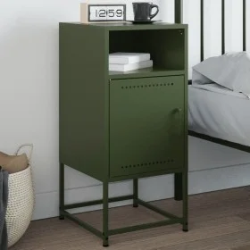 Mesita de noche acero verde oliva 36x39x78 cm de , Mesitas de noche - Ref: Foro24-846574, Precio: 70,46 €, Descuento: %